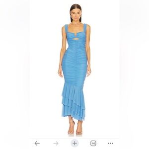 Michael Costello x Revolve Pale Blue Dress